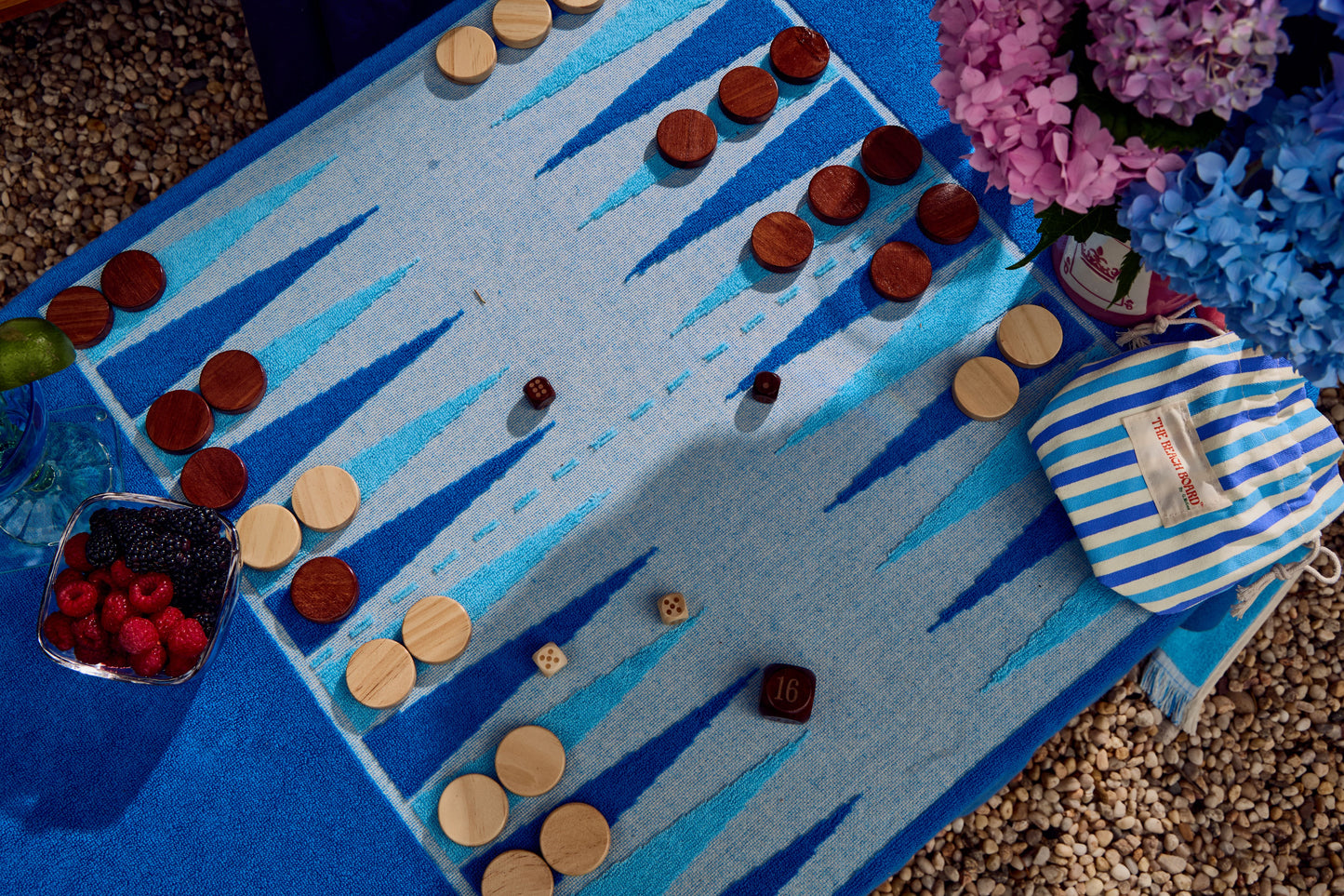 Beach board laid out on table